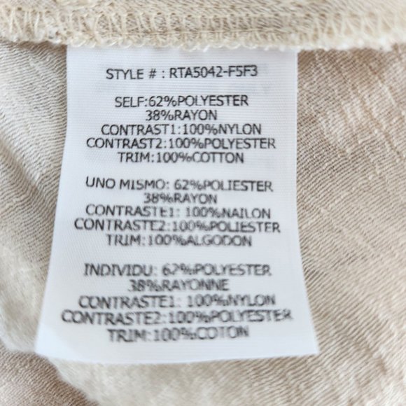 altar'd state Lace Asymmetrical Cream Beige Blouse Layering Cottagecore - Picture 13 of 14